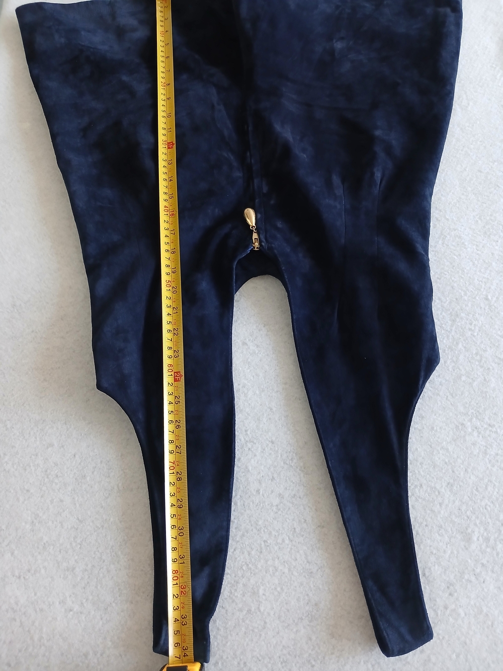 Danier Suede Vintage 90's Navy Pinafore Romper - Picture 16 of 16